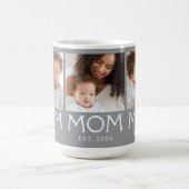 Mama Established Typography Grau 3 Foto Kaffeetasse (Mittel)