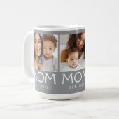 Mama Established Typography Grau 3 Foto Kaffeetasse (Vorderseite Links)