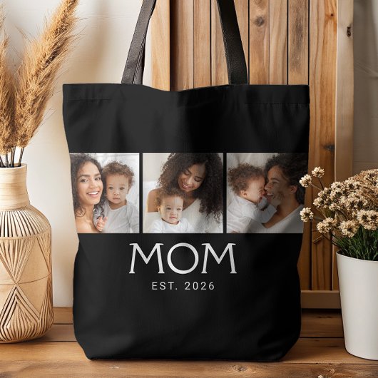 Mama Established Typography Schwarz 3 Foto Tasche