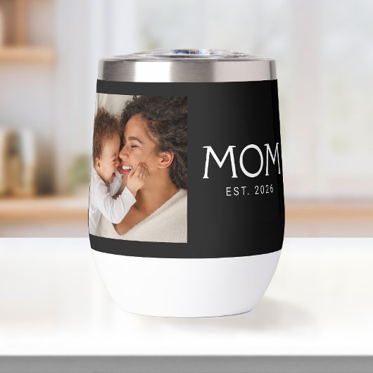 Mama Established Typography Schwarzes Foto