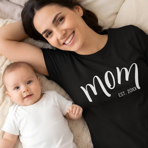 Mama Established White Schrift individuell Jahr Ne T-Shirt