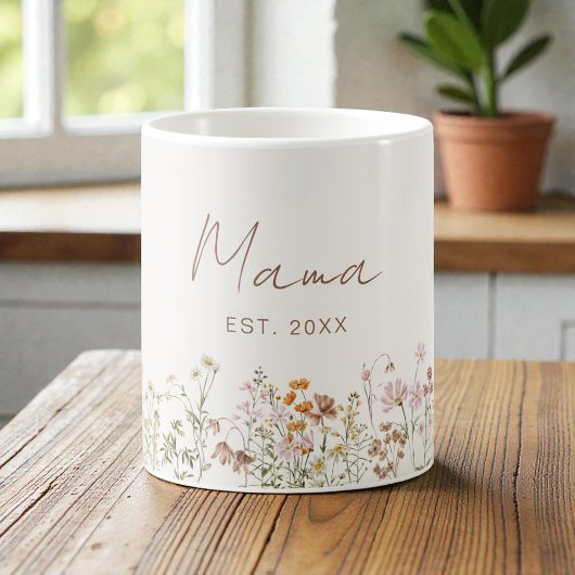 Mama Established Wildflower Boho Baby Shower Kaffeetasse