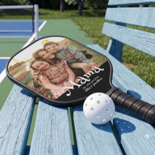 Mama Etabliert Foto Kinder Name Lustiger Text Pickleball Schläger