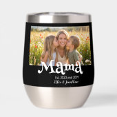 Mama Etabliert Foto Kinder Name Spaß Text (Rückseite)