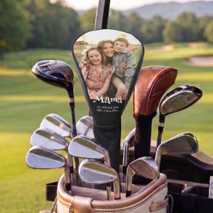 Mama Etabliert Foto Kinder Name Spaß Text Golf Headcover