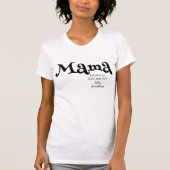 Mama Etabliert Individueller Kindername Neue Mutte T-Shirt (Vorderseite)