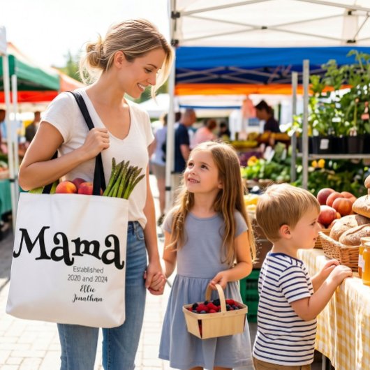 Mama Etabliert Individueller Kindername Neue Mutte Tasche