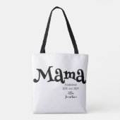 Mama Etabliert Individueller Kindername Neue Mutte Tasche (Rückseite)