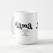 Mama Etabliert Neues Muttergeschenk Kaffeetasse (Vorderseite Links)