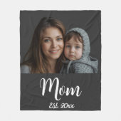 Mama etablierte Black Modern Script Fleece Blanket (Vorderseite)