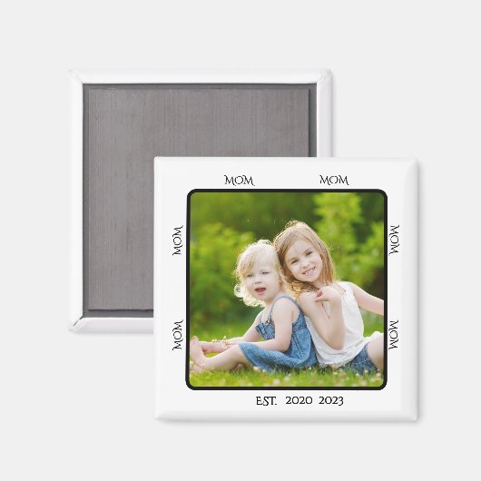 Mama etablierte Foto Gift Magnet (Vorderseite/Rückseite)
