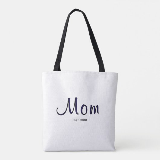 Mama etablierte Junge Mutter Geschenktasche Tasche (Rückseite)