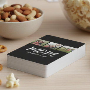 Mama etablierte Modernes, fett formatiertes Schwar Spielkarten