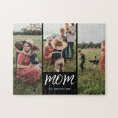 Mama Etablierte Modernes Script 3 Foto Puzzle (Horizontal)