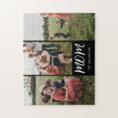 Mama Etablierte Modernes Script 3 Foto Puzzle (Vertikal)