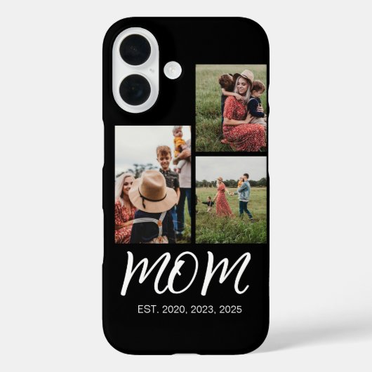 Mama etablierte Modernes Script Black 3 Foto Case-Mate iPhone Hülle (Rückseite)