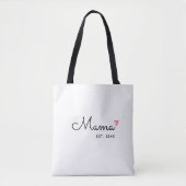 Mama Etablierte Schrift Rot Herz Tasche (Vorderseite)