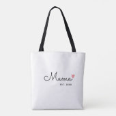 Mama Etablierte Schrift Rot Herz Tasche (Rückseite)
