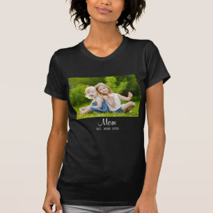 Mama etablierte Script Foto Muttertag T-Shirt