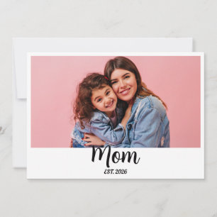 Mama etablierte Skript Foto Erster Muttertag Karte