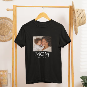 Mama etablierte Typografie Foto T-Shirt