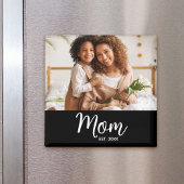 Mama etablierte White Script Foto Geschenk einfach Magnet