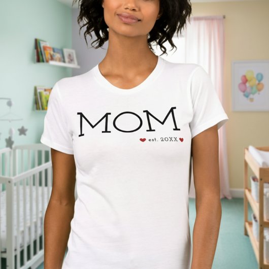 Mama etablierte zwei schwarze Herzklappen T-Shirt