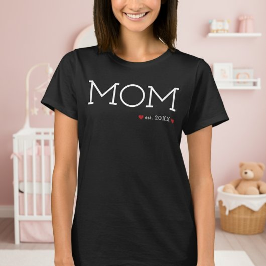 Mama etablierte zwei schwarze Herzklappen T-Shirt