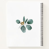 Mama Eucalyptus Foliage Modernes Wasserfarben Notizblock (Rückseite)