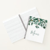 Mama Eucalyptus Foliage Modernes Wasserfarben Notizblock (Innenseite)