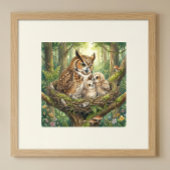 Mama Eule und ihre Eulenkinder-Krippe Poster