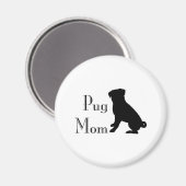 Mama extravaganter Mops Magnet (Vorderseite/Rückseite)