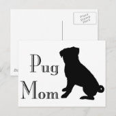Mama extravaganter Mops Postkarte (Vorne/Hinten)