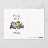 Mama Eyes Halloween Nennen Sie es einen Wrap Green Postkarte (Rückseite)