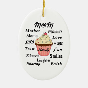 Mama-Familien-kleiner Kuchen Keramikornament