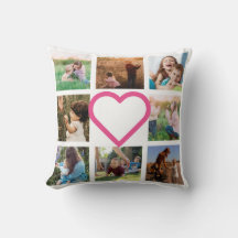 Mama Familienfoto Collage Rosa Herz