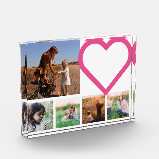 Mama Family Foto Rosa Herz Modern (Links)