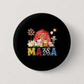 Mama Farm Cow Birthday Boy Matching Family Party Button (Vorderseite)