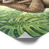 Mama Faultier und Babyzimmer Poster (Ecke)