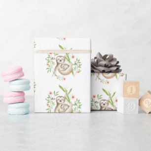 Mama-Faultiere und Babys Geschenkpapier