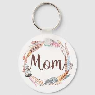 Mama-FederWreath -2,25" grundlegender Schlüsselanhänger