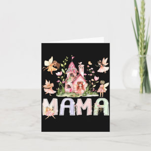 Mama-Fee Geburtstagsillustration mit magischen Blu Karte