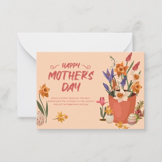 Mama feiern: Ein Tag der Dankbarkeit Mitteilungskarte (Vorderseite)