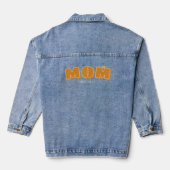 Mama festgestelltes Jahr Typografie personalisiert Jeansjacke (Rückseite)