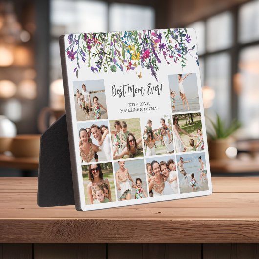 Mama Flora FotoCollage Plaque Fotoplatte