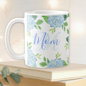 Mama Floral Blue Hydrangea Wasserfarbe Moderne Kaffeetasse