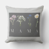 MAMA Floral Botanical Elegant Mother's Day Gift  Kissen (Vorderseite)