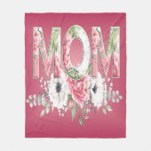 Mama Floral Bouquet Muttertag Fleecedecke (Vorderseite)