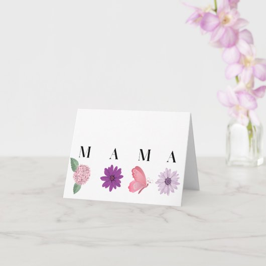 MAMA Floral Butterfly, Mothers Day Card Karte (Orchidee)