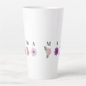 MAMA Floral Butterfly – Mother's Day Gift Milchtasse (Vorderseite)